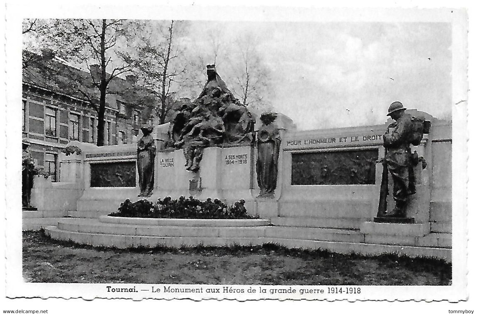 CPA Tournai, Le Monument Aux Héros De La Grande Guerre 1914-1918 - Tournai