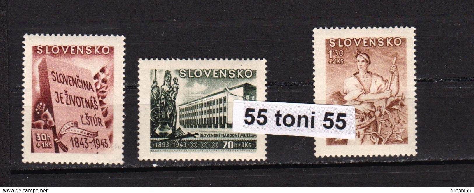 1943 Slovakia CULTURE FUND Mi128,129,131 3v.-MNH - Unused Stamps