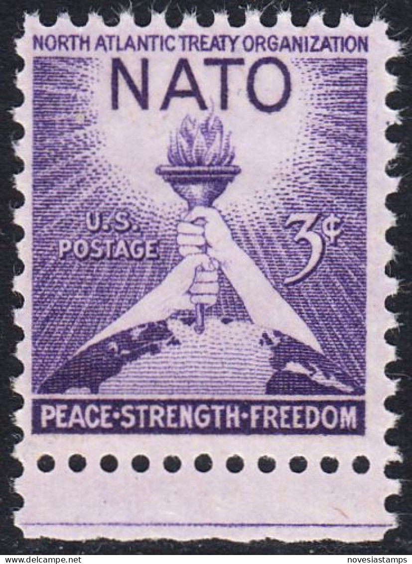 !a! USA Sc# 1008 MNH SINGLE W/ Bottom Margin (a3) - NATO - Neufs