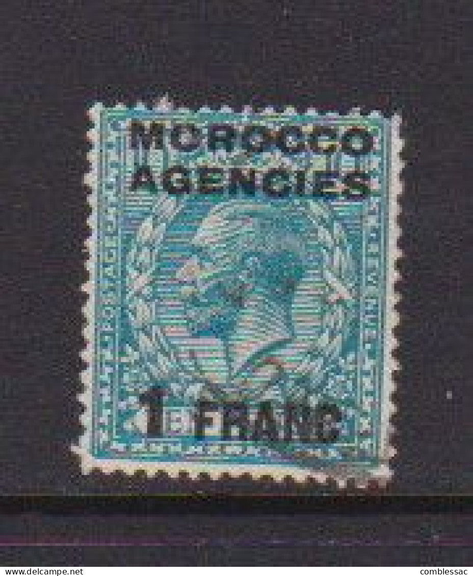 MOROCCO  AGENCIES    1917    1f  On  10d  Olive  Blue    USED - Bureaux Au Maroc / Tanger (...-1958)