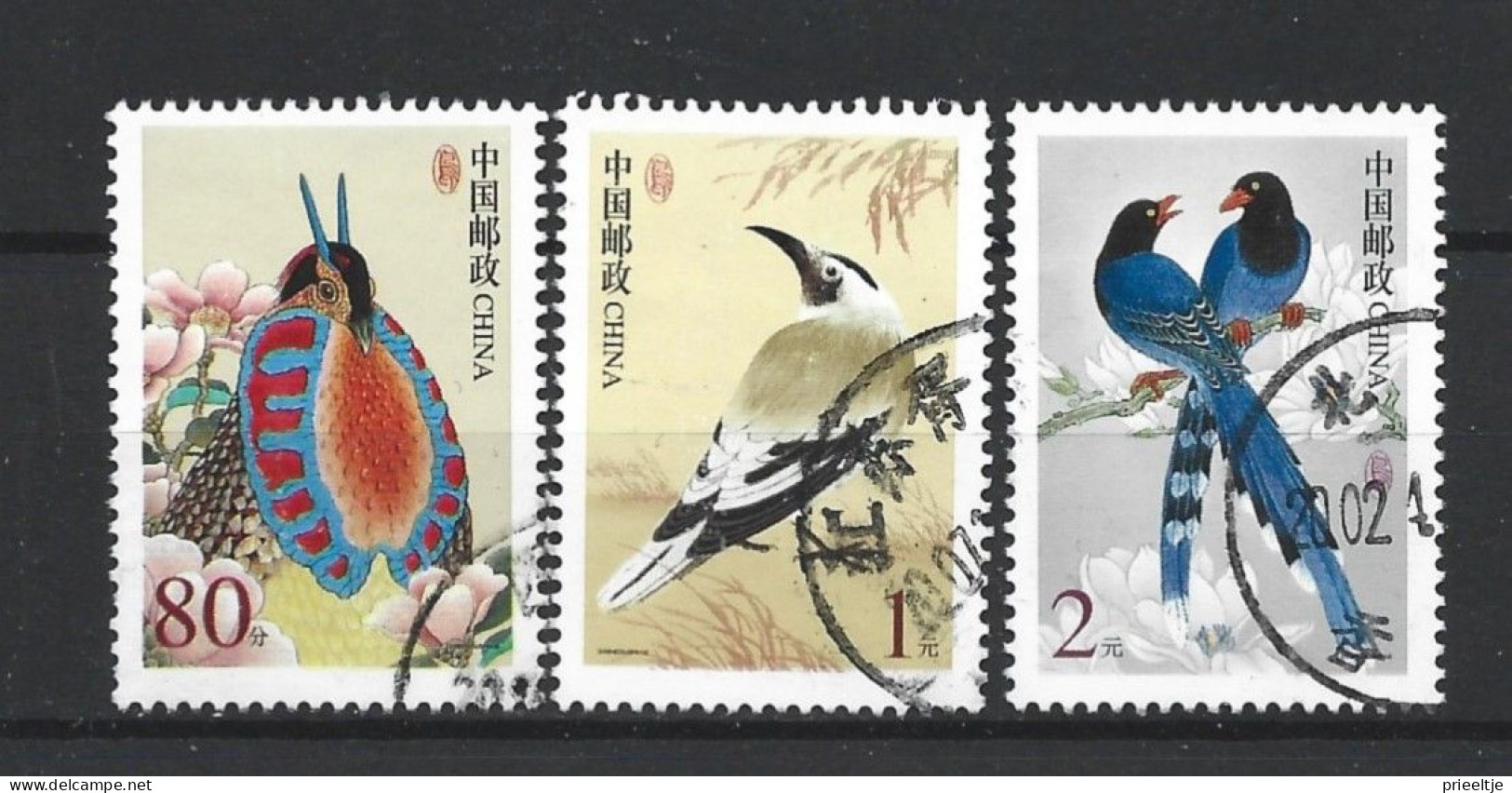 China 2002 Birds Y.T. 3971/3973 (0) - Gebruikt