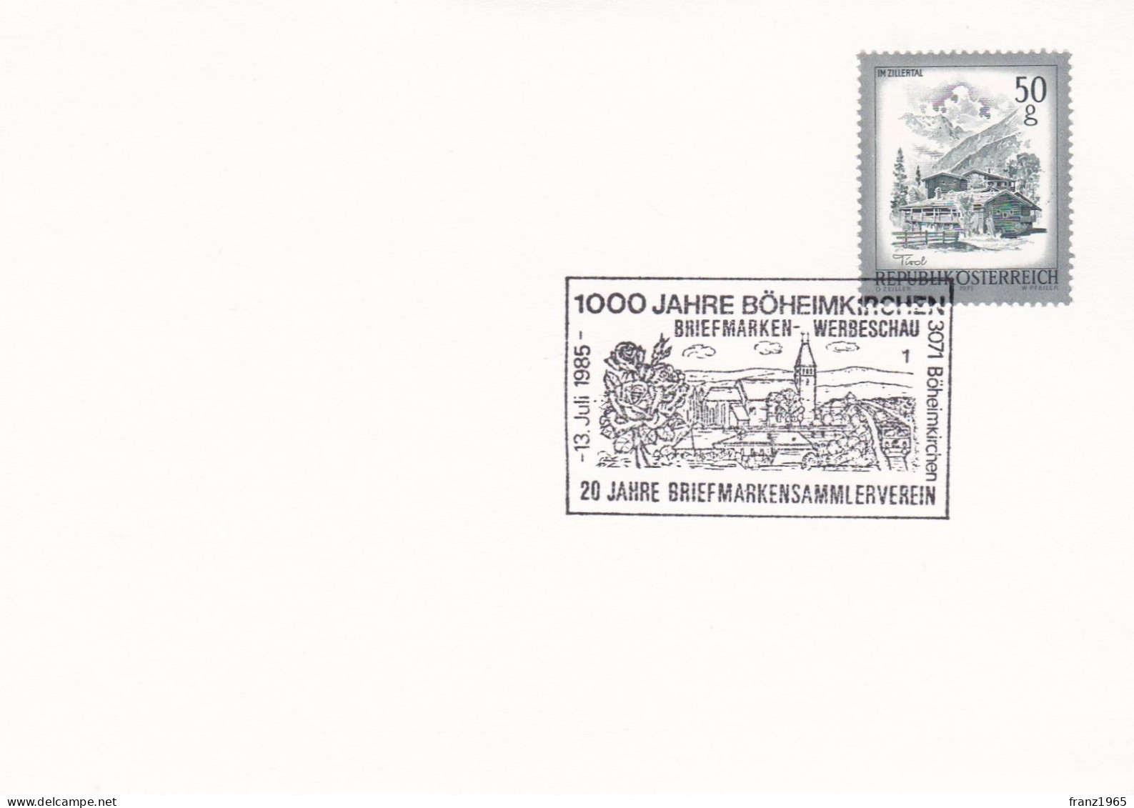 1000 Jahre Böheimkirchen - 1985 - Storia Postale
