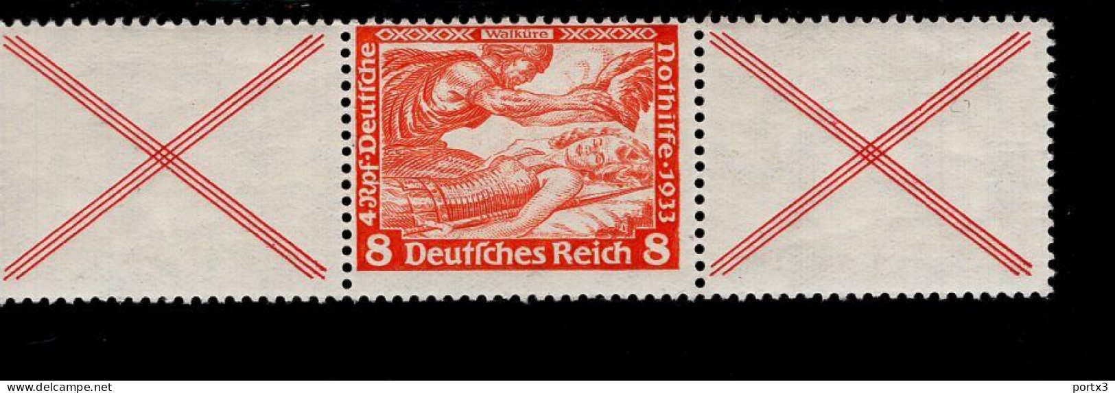 Deutsches Reich  W 52 Wagner MLH Mint Falz * - Carnets & Se-tenant