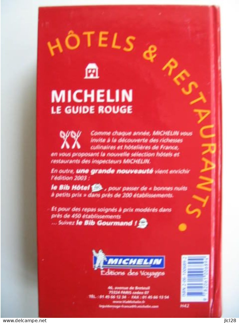 Guide Rouge MICHELIN 2003 96ème édition France NEUF - Michelin-Führer