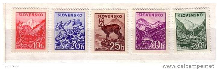 Slovaquie / Slovakia 1944 Mi-142-6 ;Yv.- 112-116 5v.-MNH - Neufs