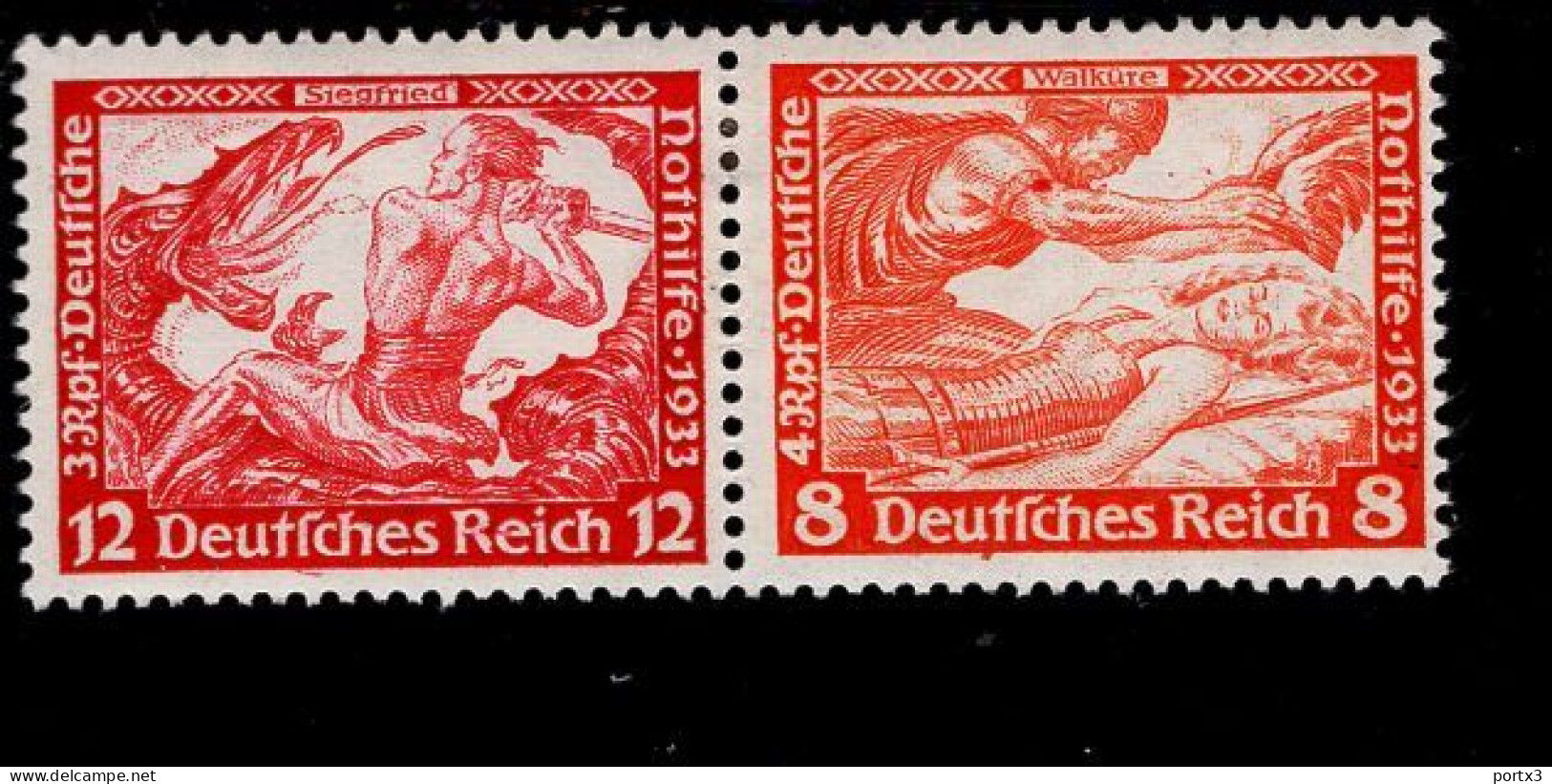 Deutsches Reich  W 55 Wagner MLH Mint Falz * - Carnets & Se-tenant