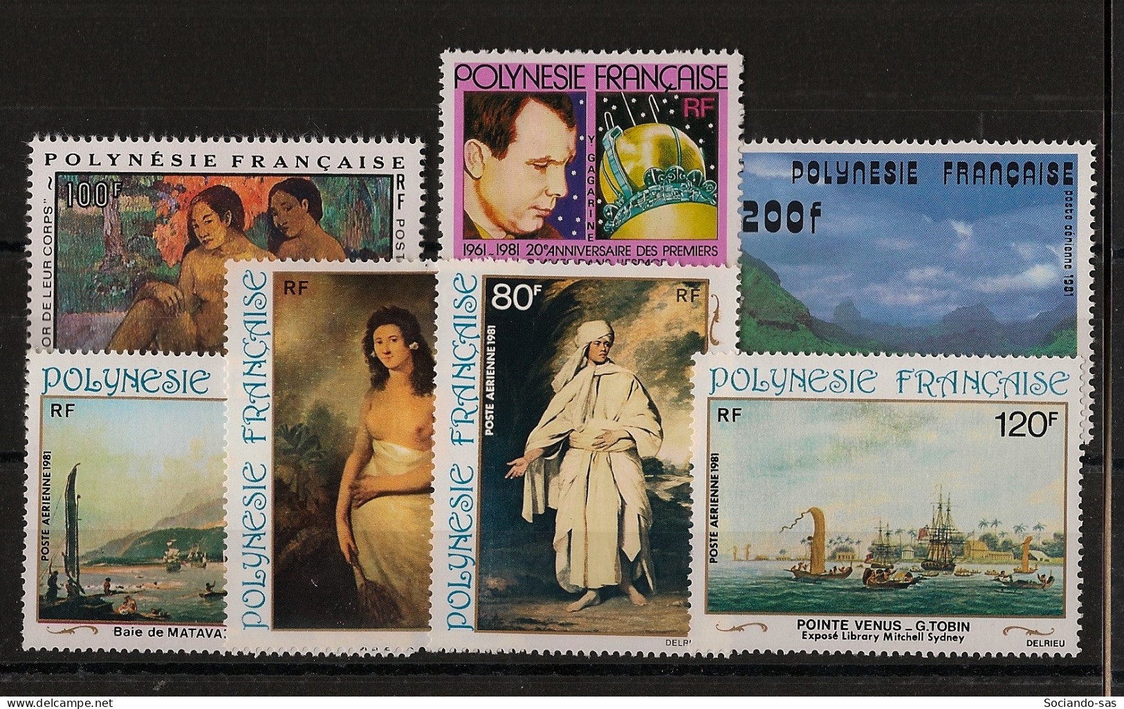 POLYNESIE - Année 1981 - Tous Les "Poste Aérienne" Du PA N°YT. 160 Au N°166 - Neuf Luxe ** / MNH / Postfrisch - Volledig Jaar