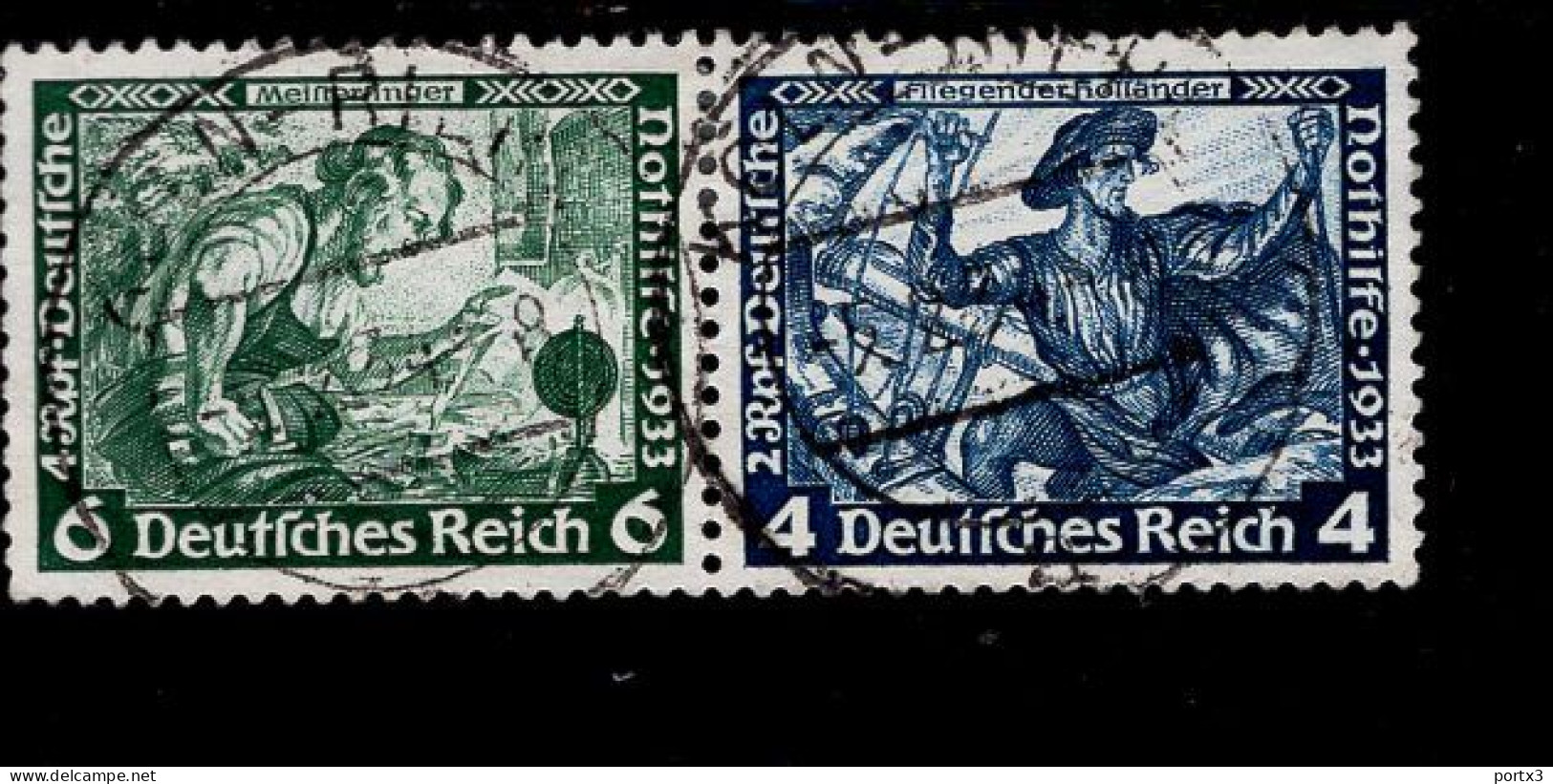 Deutsches Reich W 47 Wagner Used Gestempelt - Carnets & Se-tenant