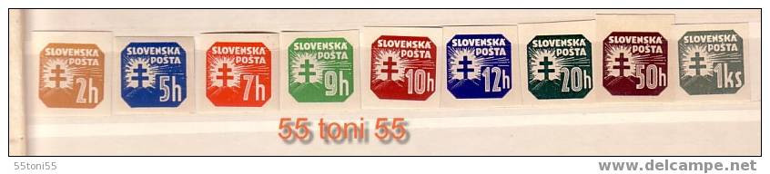 SLOVAKIA 1939 Regular Mi-54x/65x  9 V.-MNH - Neufs