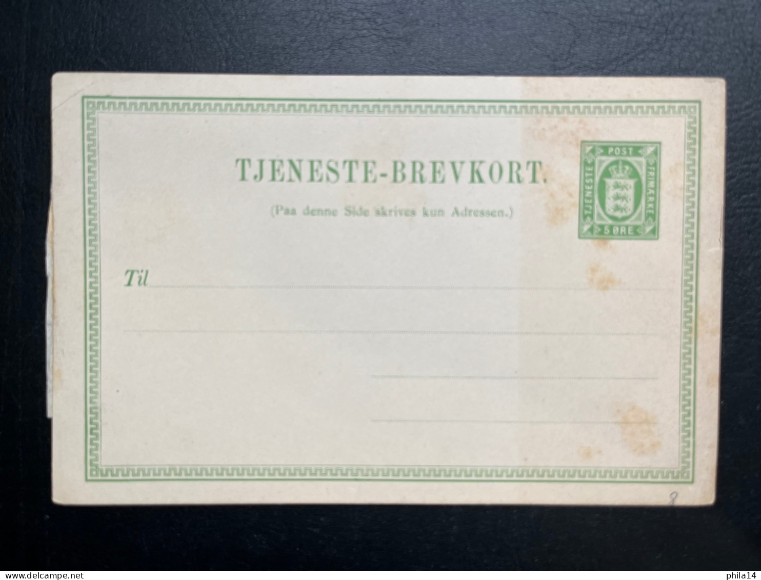 ENTIER POSTAL DANEMARK / NEUF / 5 ORE - Entiers Postaux