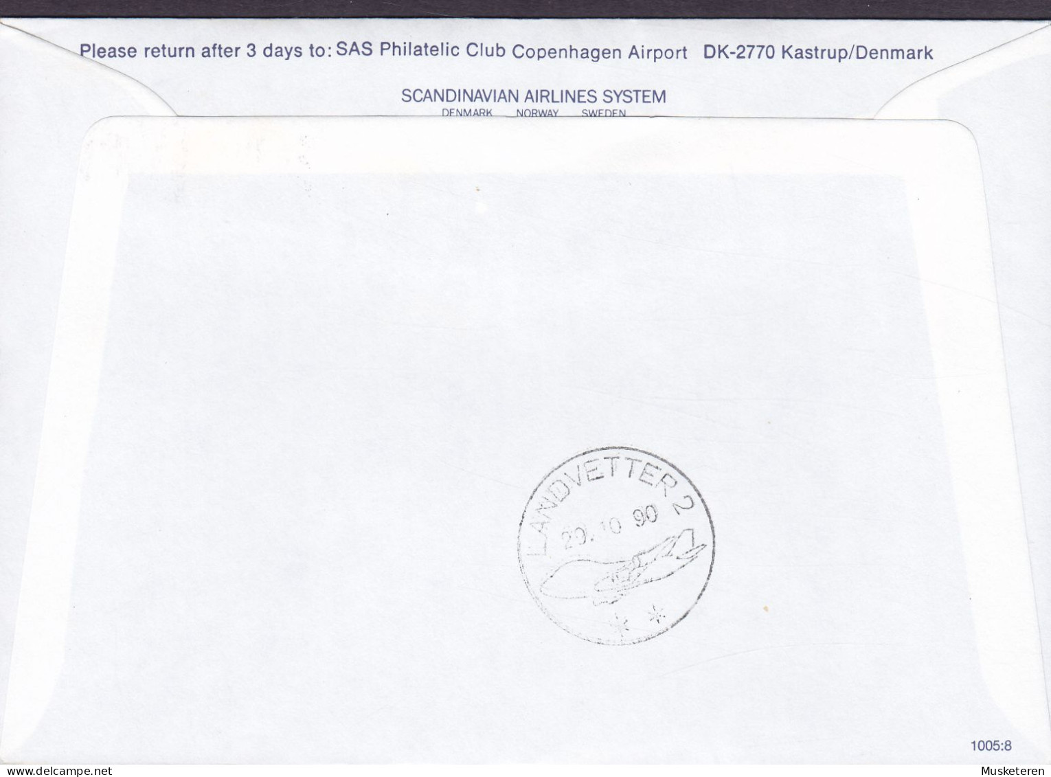 Belgium SAS First DC-9 Flight BRUSSELS-GOTHENBURG 1990 Cover Brief Lettre LANDVETTER (Arr.) 1.Mai Labour Union Stamp - Covers & Documents