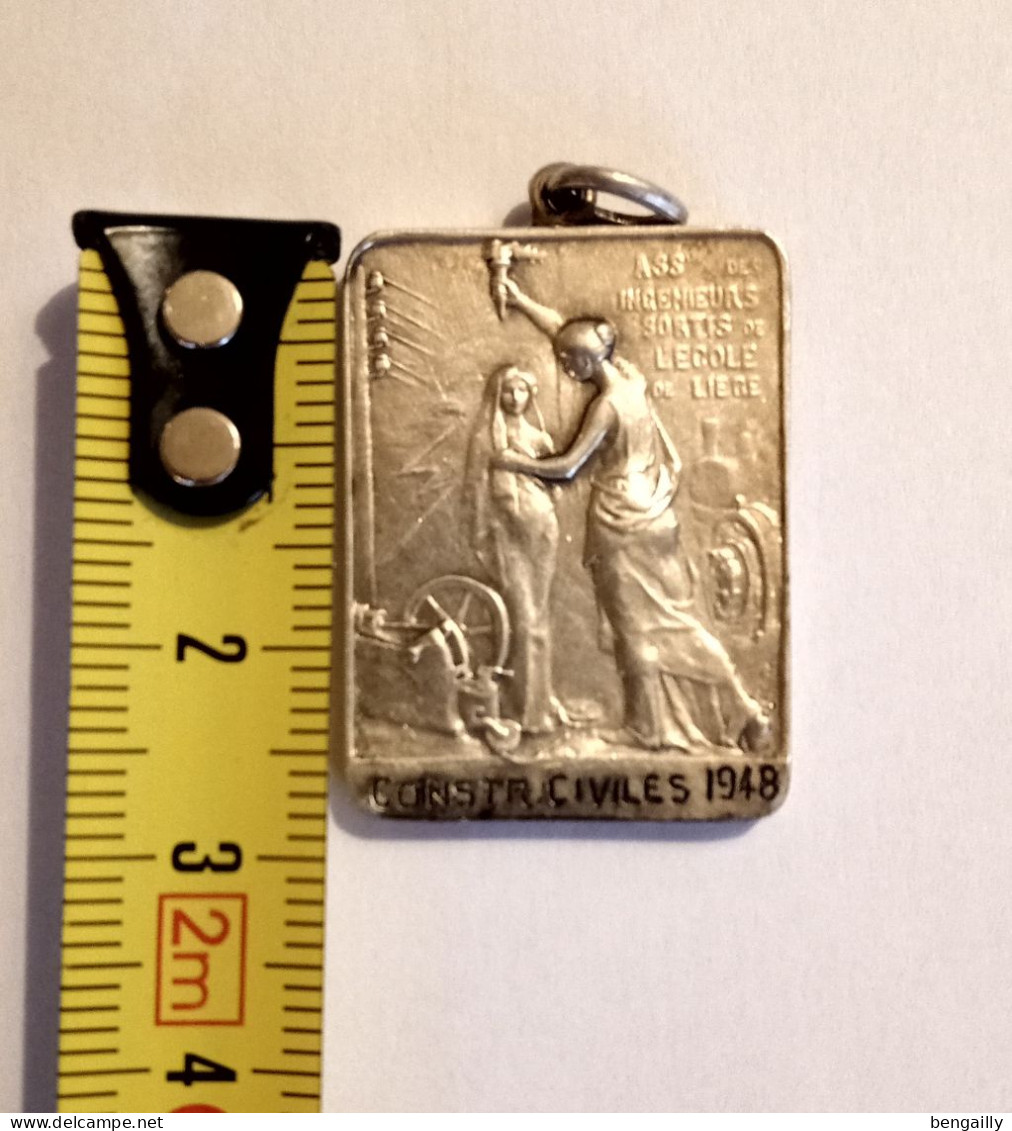 Médaille Constructions Civiles 1948 Belgique Argent - Firma's