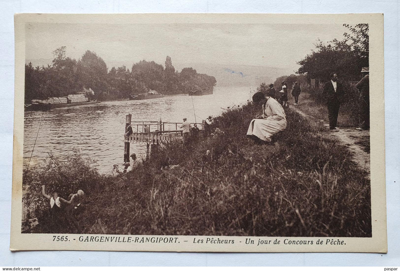 Gargenville Rangiport - Les Pêcheurs, Un Jour De Concours De Pêche - écrite - Ed. Photo-Edition Paris - Gargenville