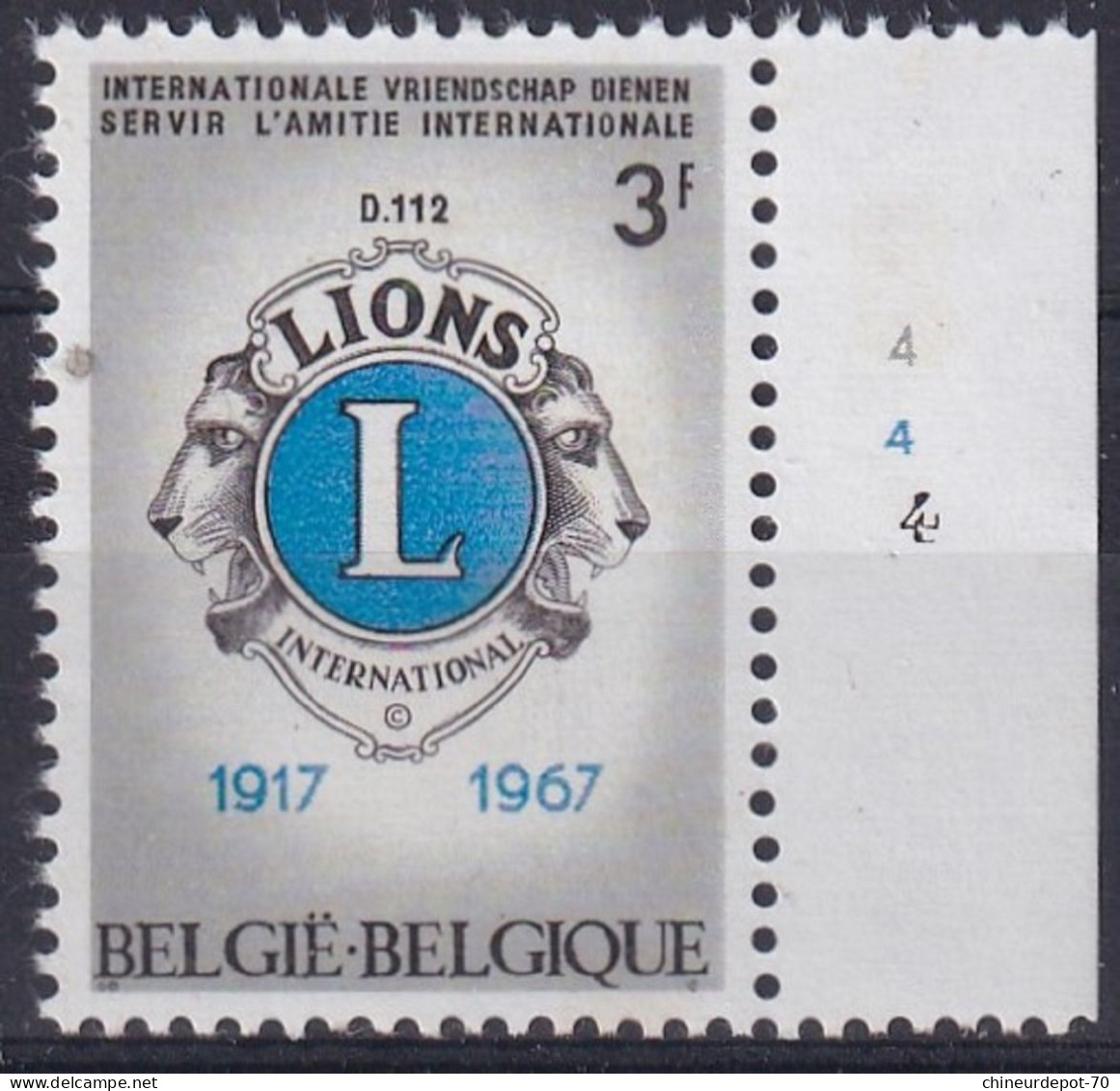 1967 LIONS INTERNATIONAL FRIENDSHIP SERVIR L’AMITIE INTERNATIONALE BORD DE FEUILLE - Datiert