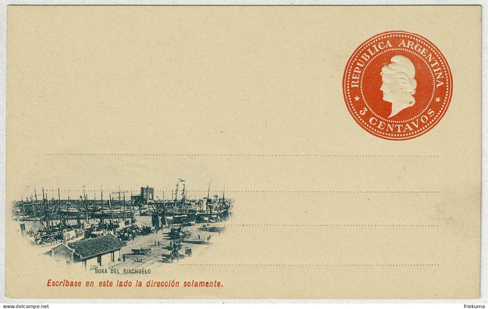 Argentinien / Argentina, Ganzsachen-Karte / Stationery Boca Del Riachuelo - Enteros Postales