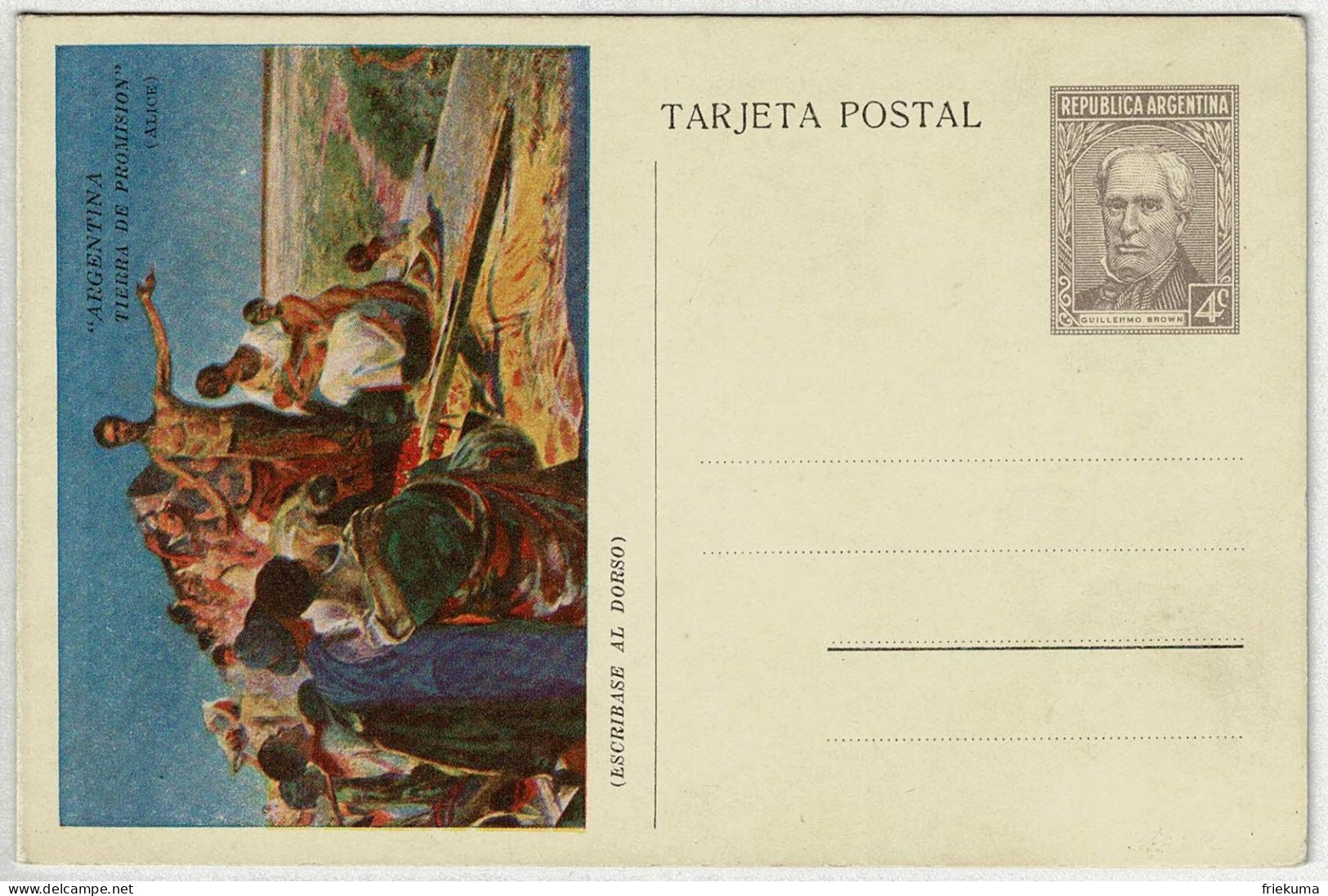Argentinien / Argentina 1935, Ganzsachen-Karte / Tarjeta Postal Guillermo Brown, Informaciones Correspondientes - Postwaardestukken