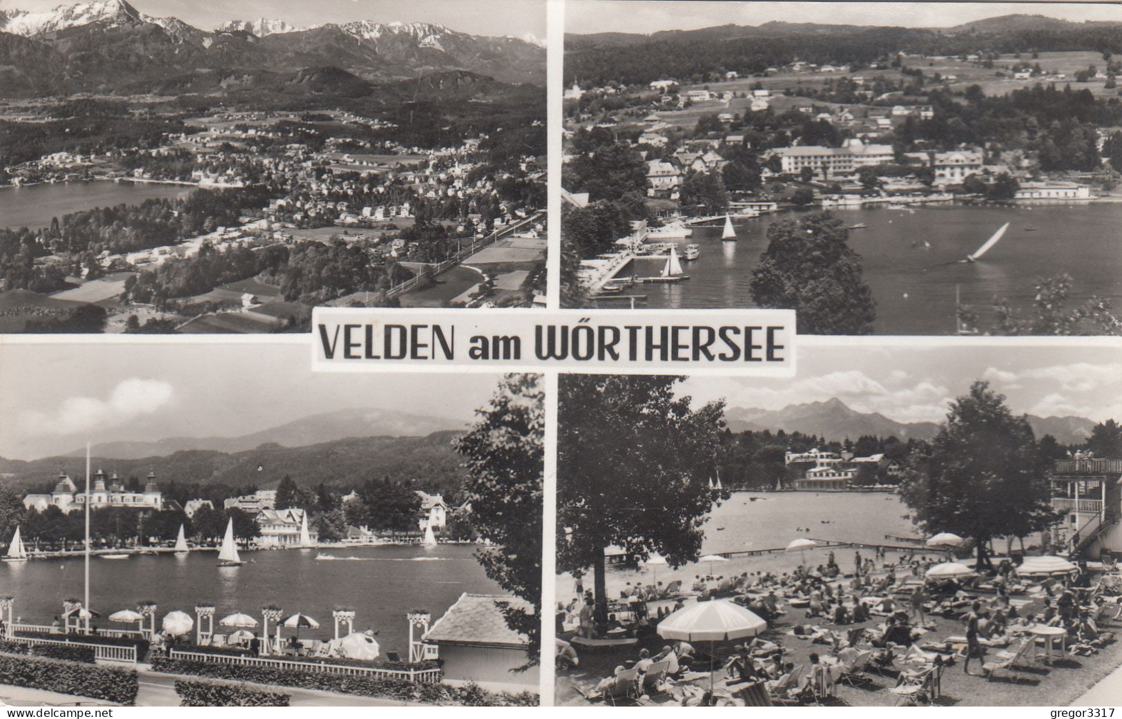 E4293) VELDEN Am WÖRTHERSEE - Alte S/W Mehrbild AK Mit Strandbad - Velden