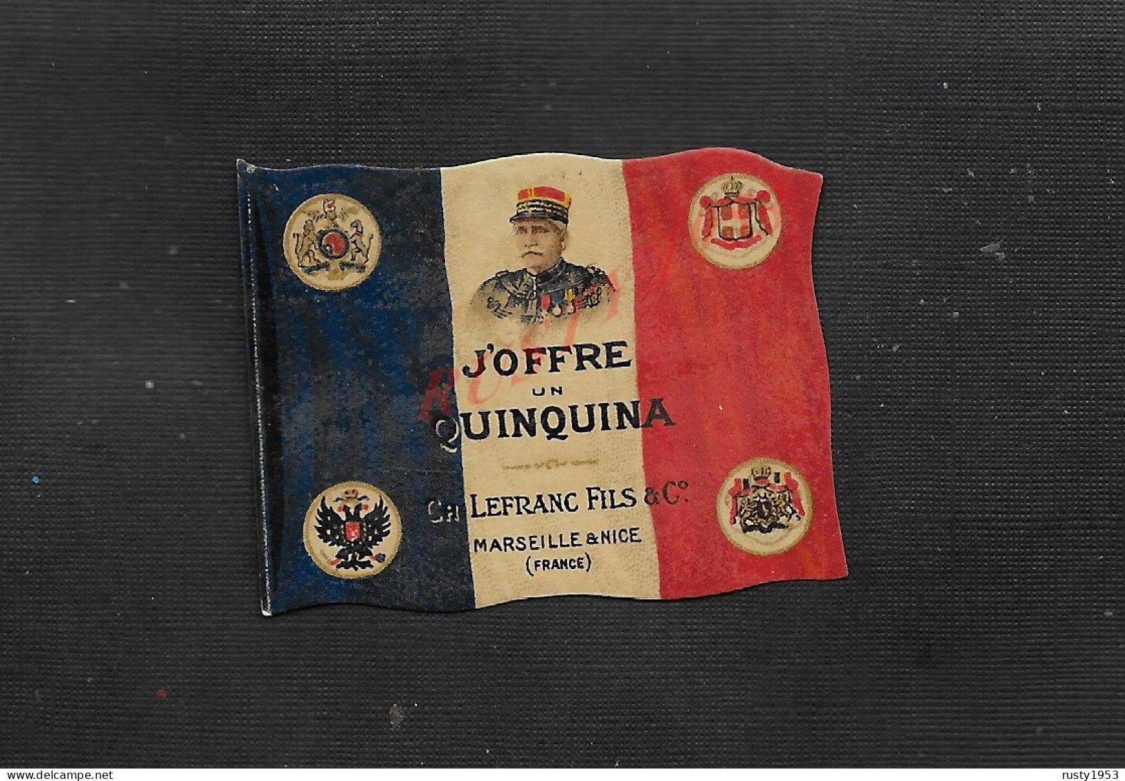 MILITARIA GUERRE 1914 TIMBRE  VIGNETTE PATRIOTIQUE  J OFFRE QUIQUINA MARSEILLE & NICE : - Croce Rossa