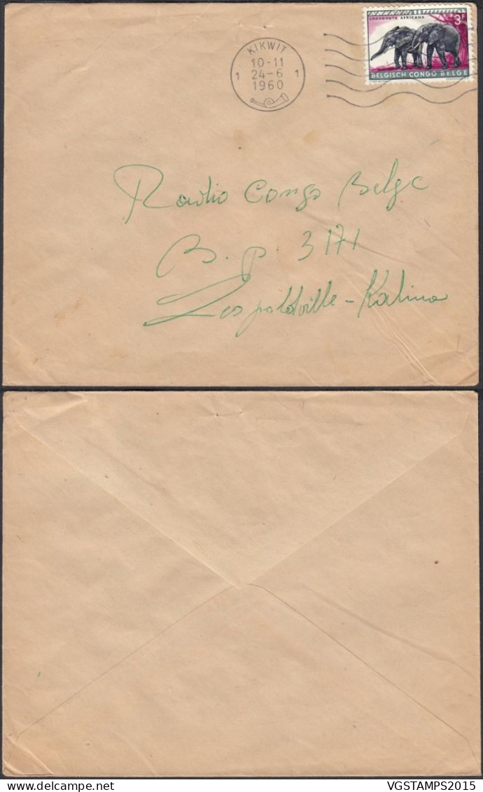 Congo Belge 1960 - Lettre Courrier Interne De Kikwit à Destination Leopoldville-Kalina........ (EB) DC-12434 - Gebruikt