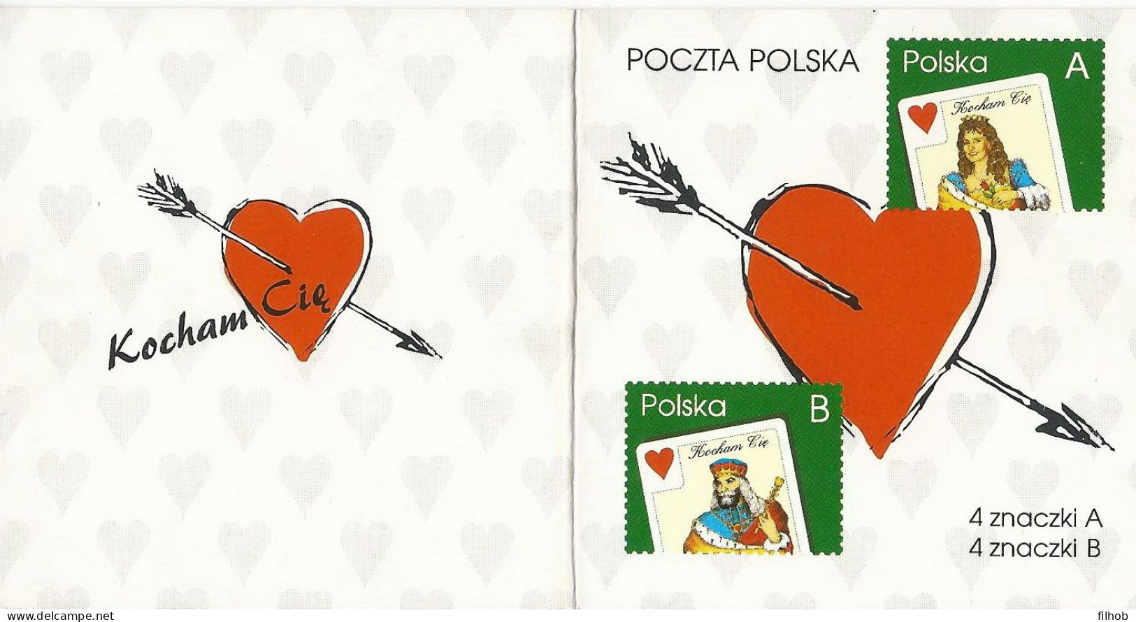 Poland Stamps (L090): MNH ZC.3486-87 I Love You (VI) Stamp Notebook - Nuevos