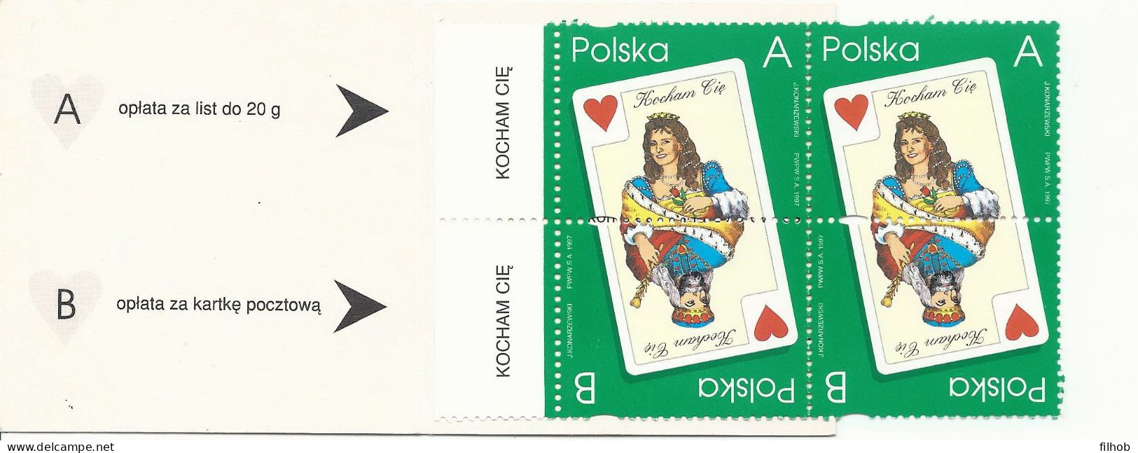 Poland Stamps (L090): MNH ZC.3486-87 I Love You (VI) Stamp Notebook - Nuevos