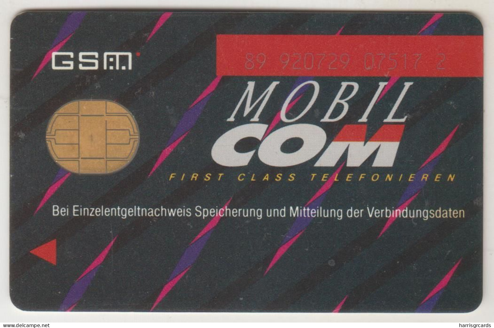 GERMANY - MOBILCOM - First Class Telefonieren GSM Full-Size , Mint - [2] Móviles Tarjetas Prepagadas & Recargos