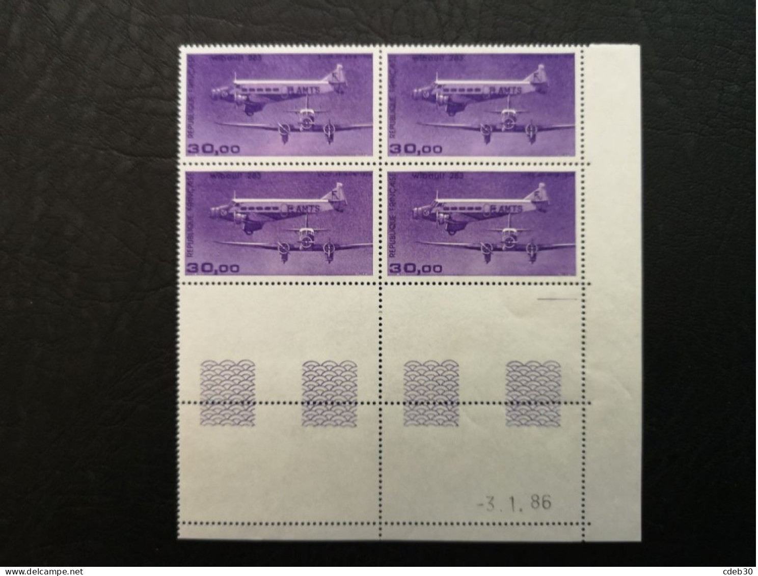 Coin Daté PA 59 ** Du 3.1.86 Neuf Avec Gomme - Airmail