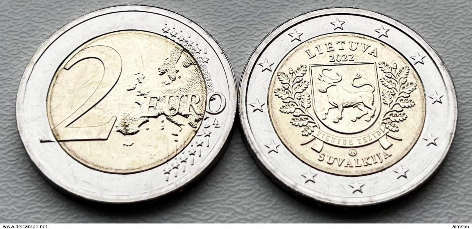 Lithuania 2 Euro 2022 UNC < Suvalkija > - Litauen