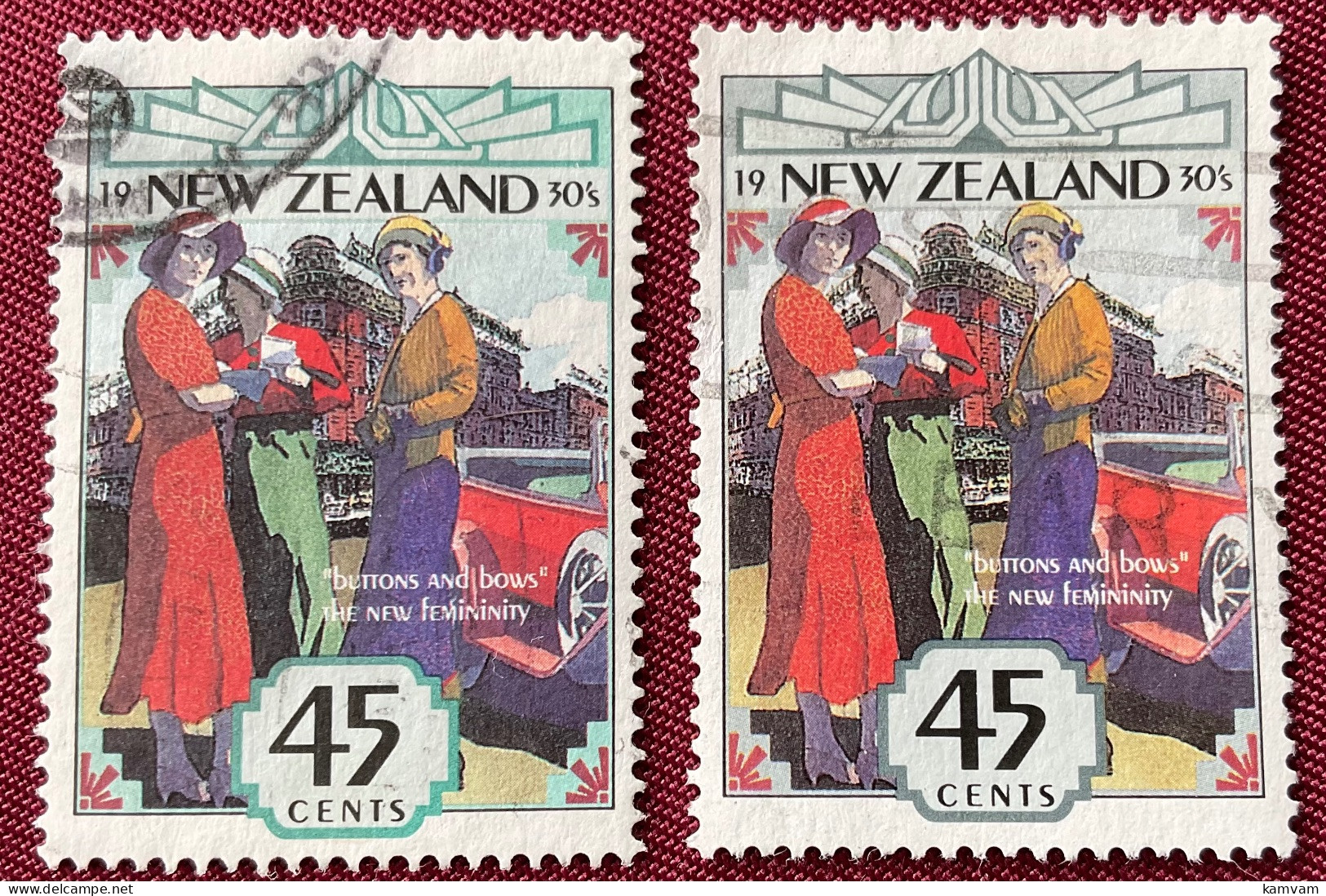 NZ Mi 1273 Color Error : Green Frame Instead Of Grey - Variedades Y Curiosidades