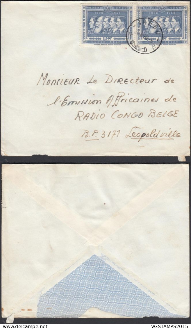 Congo Belge 1960 - Lettre Courrier Interne De Trebu (Tem.de Bikord) à Destination Leopoldville...... (EB) DC-12444 - Oblitérés