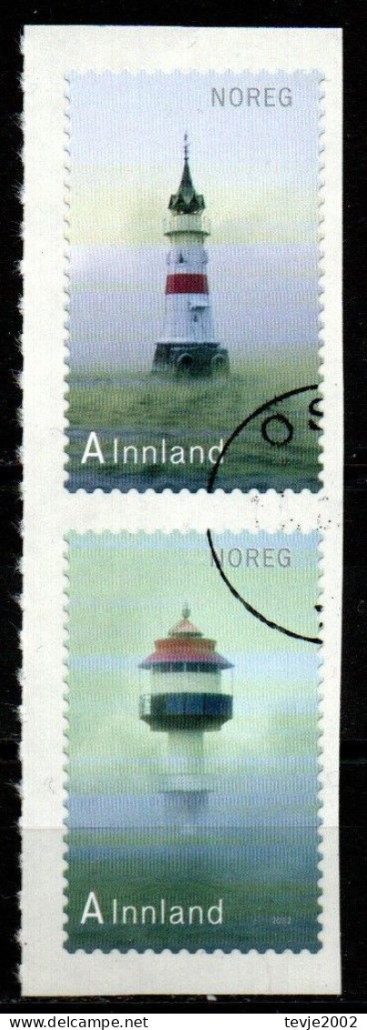 Norwegen Norge 2012 - Mi.Nr. 1788 - 1789 - Gestempelt Used - Leuchttürme Lighthouses - Usati