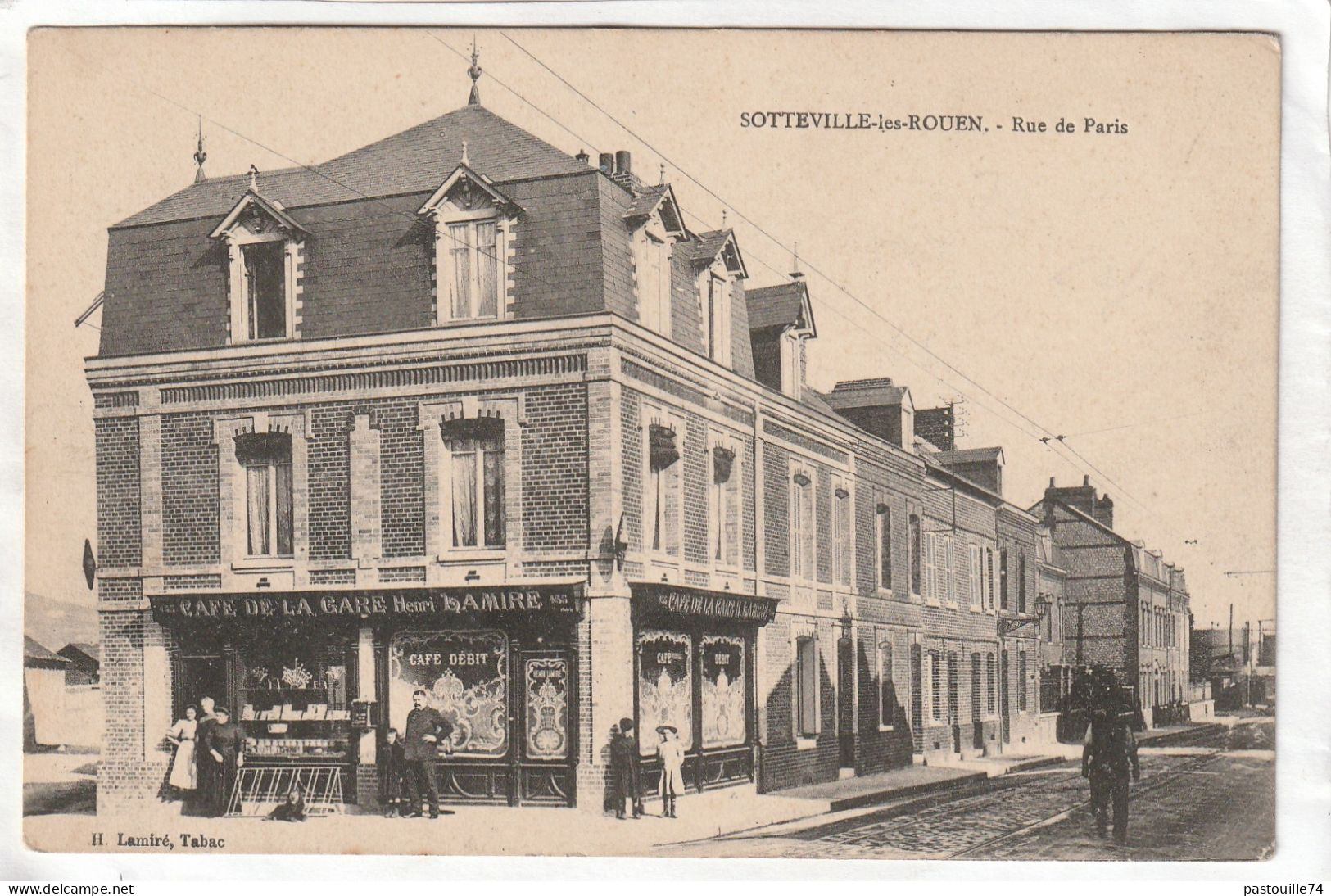 CPA :  14 X 9  -  SOTTEVILLE-les-ROUEN.  -  Rue  De  Paris - Sotteville Les Rouen