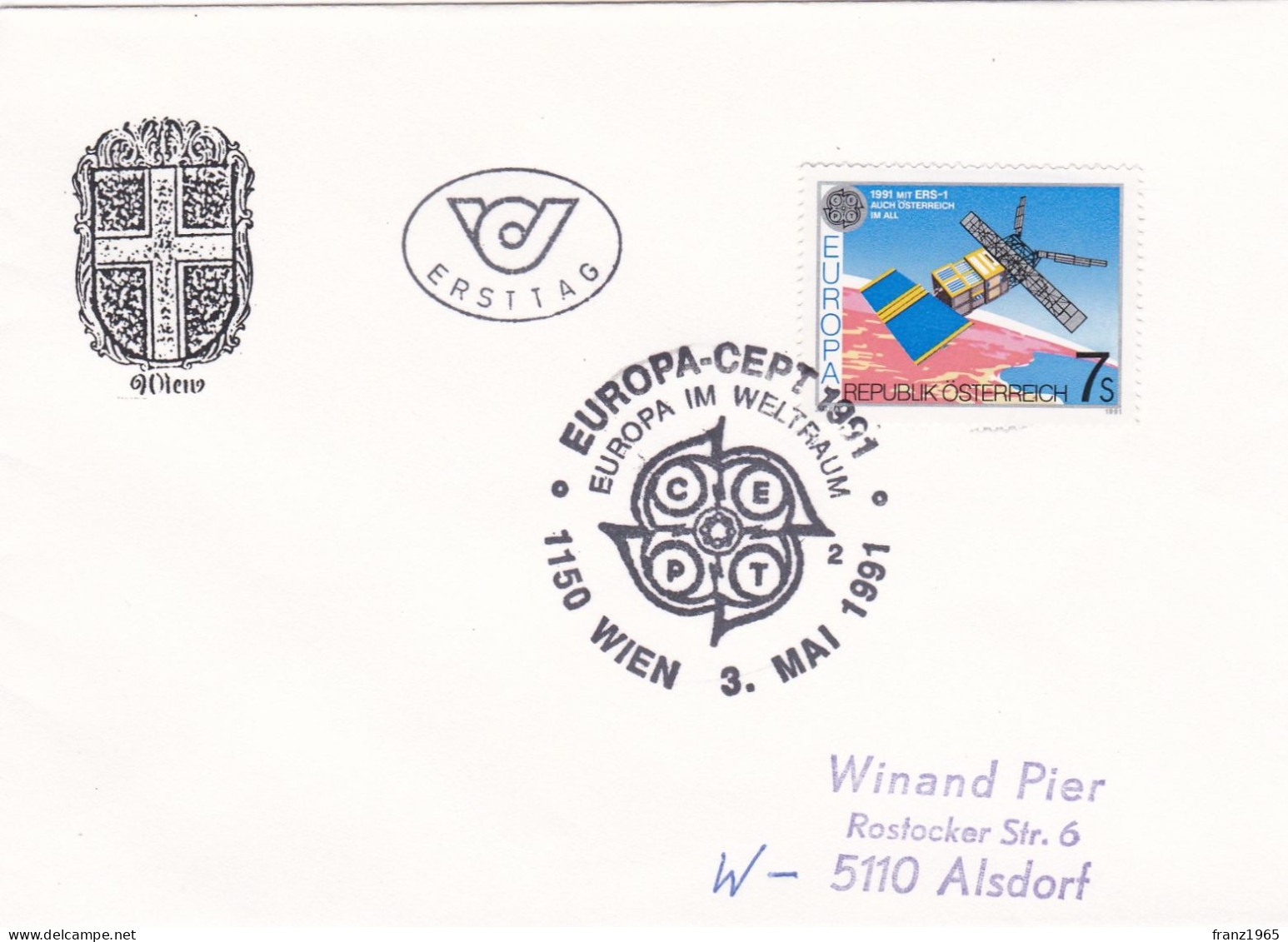 Europa CEPT - Europa Im Weltraum - 1991 - Storia Postale