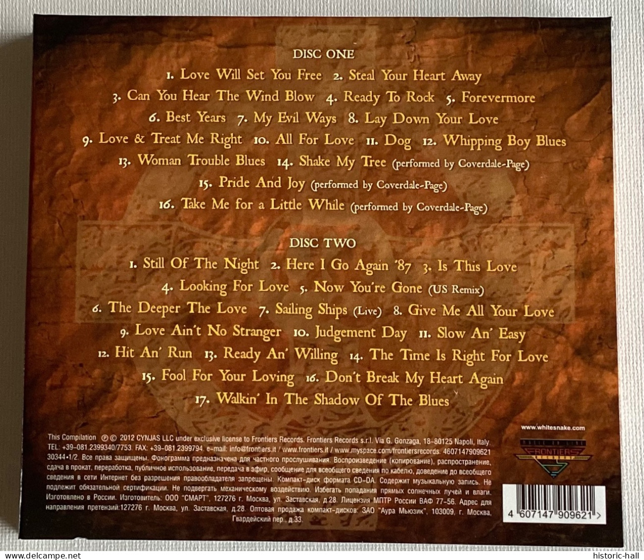 WHITESNAKE - Greatest Hits - 2 CD  Digipack - 2012 - RUSSIAN Press - Hard Rock En Metal