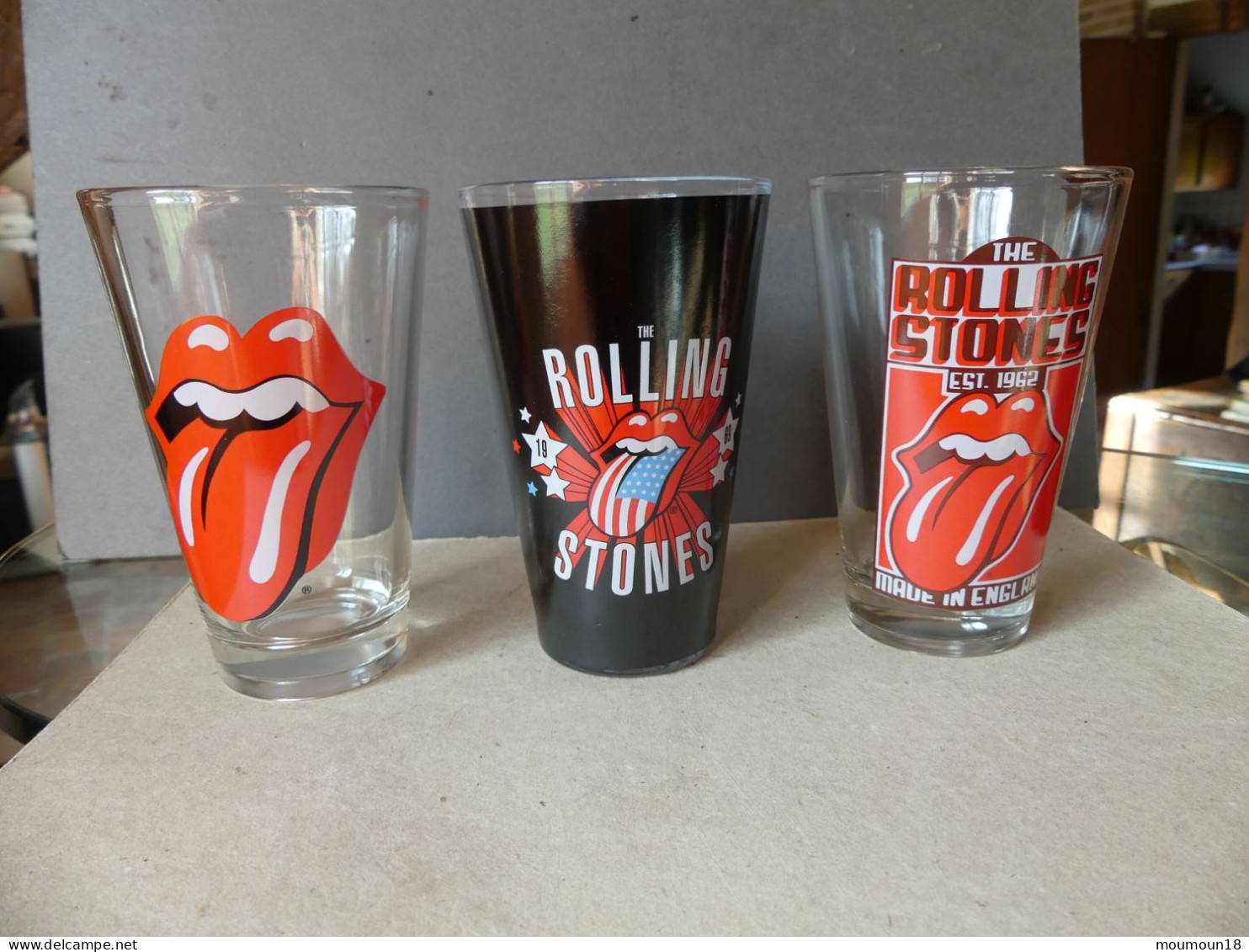 Set Série 3 Verres Rolling Stones 2014 Neufs En Boîte - Verres