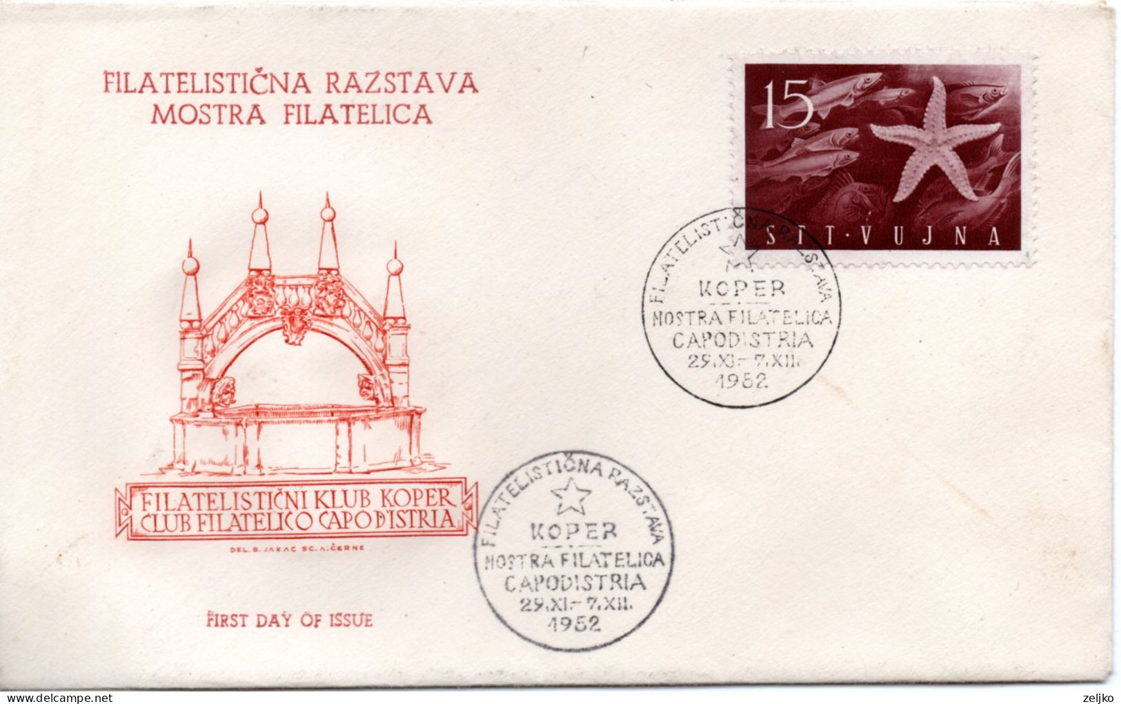 Yugoslavia, STT - VUJNA, Zona B, Stamp Exhibition Koper 1952 - Cartas & Documentos