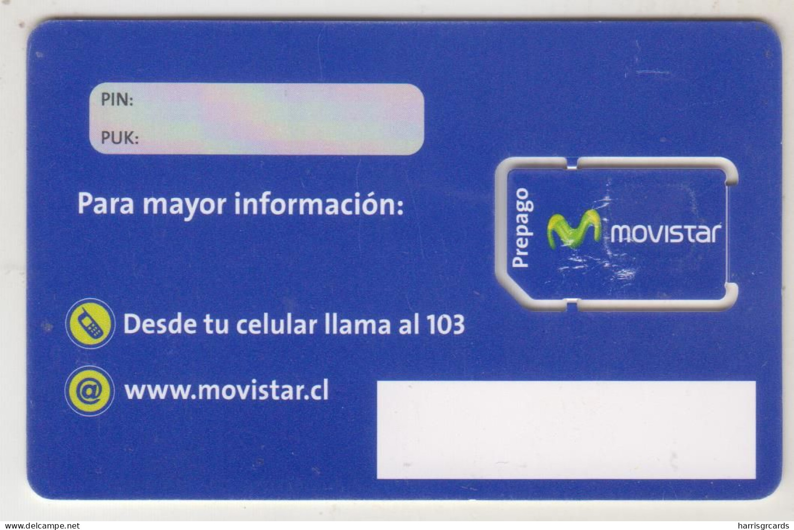 CHILE - Logo, Movistar GSM DEMO Card , Mint - Cile