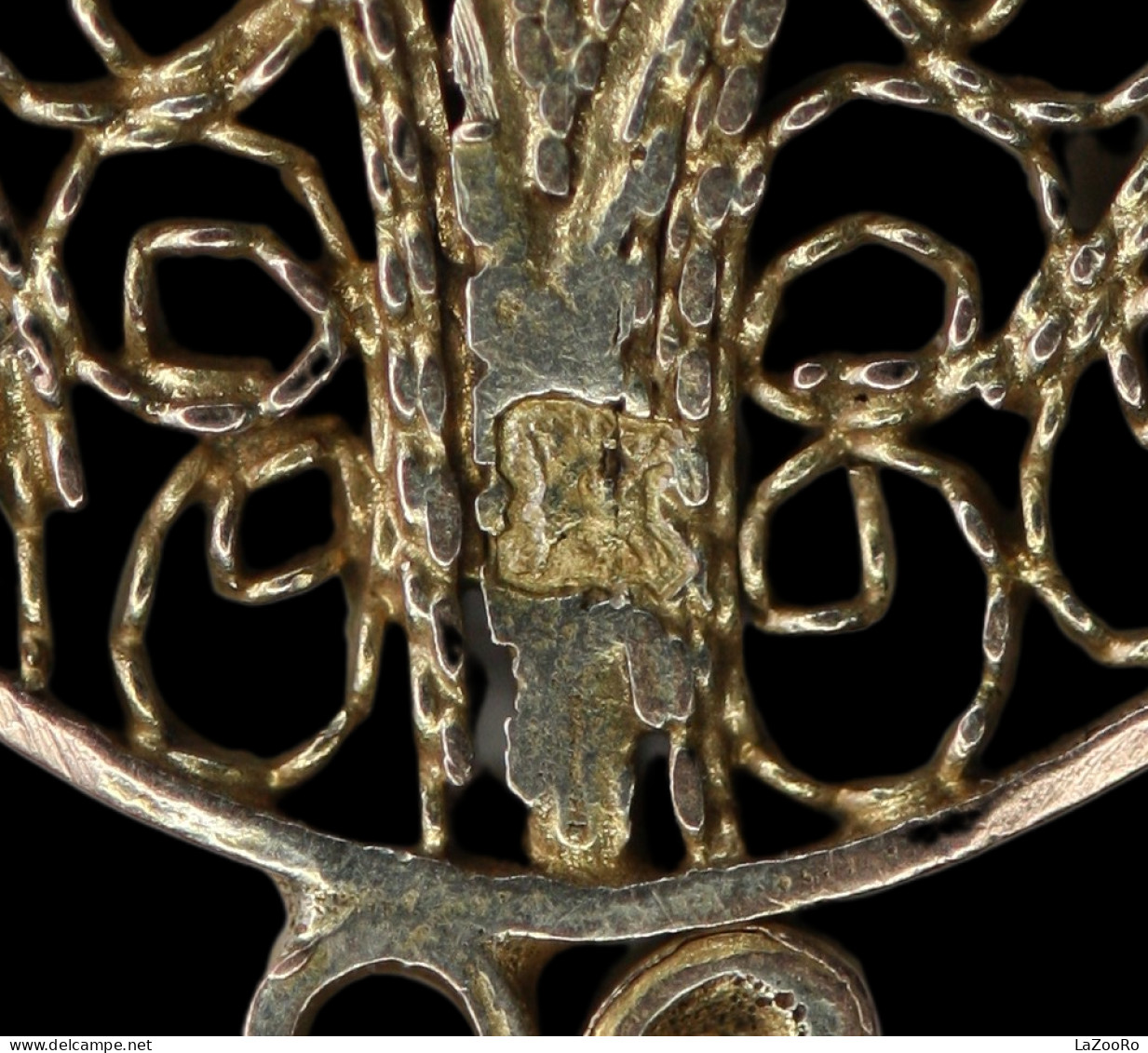 LaZooRo: Hand Of Fatima Hamsa Filigree 18 K Gold Pendant Made In Morocco ? 1.52 G 29,7 Mm Antique Retro Vintage - Gold - Hangers
