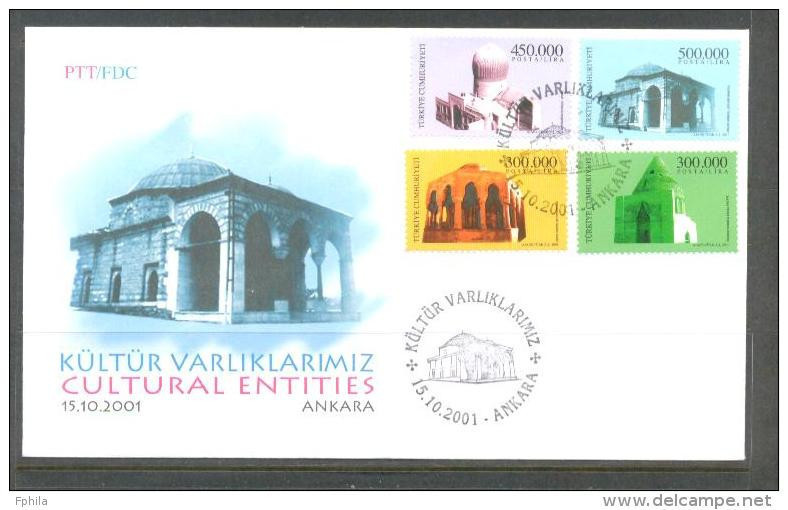 2001 TURKEY CULTURE HERITAGE CULTURAL ENTITIES FDC - FDC