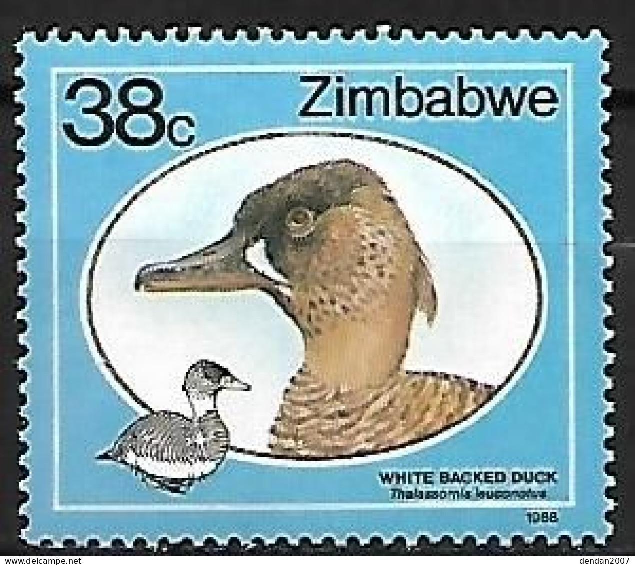 Zimbabwe - MNH ** 1988 :  White-backed Duck  -  Thalassornis Leuconotus - Canards