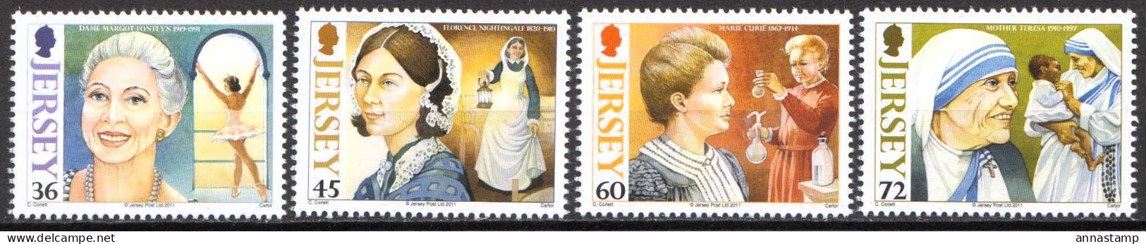 Jersey MNH Set - Famous Ladies