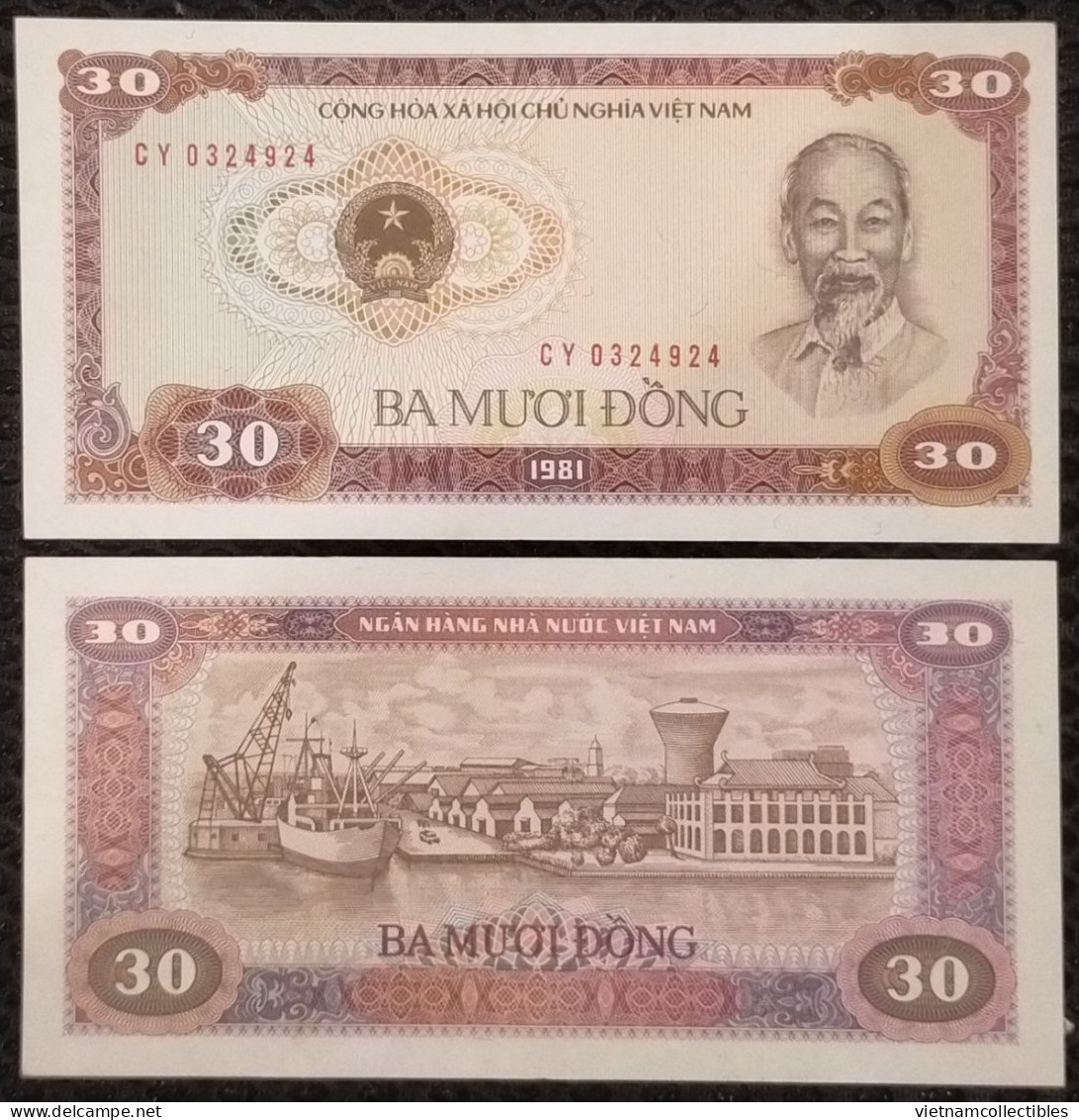 Viet Nam Vietnam 30 Dong UNC Banknote Note 1981 - Pick # 87a (small Serial Number) - Vietnam