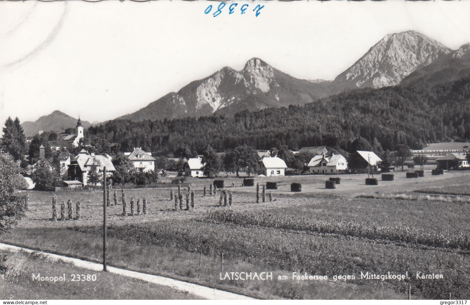 E4338) LATSCHACH Am  FAAKERSEE Kärnten Gegen Mittagskogel - Häuser Felder U. Kirche ALT - Faakersee-Orte