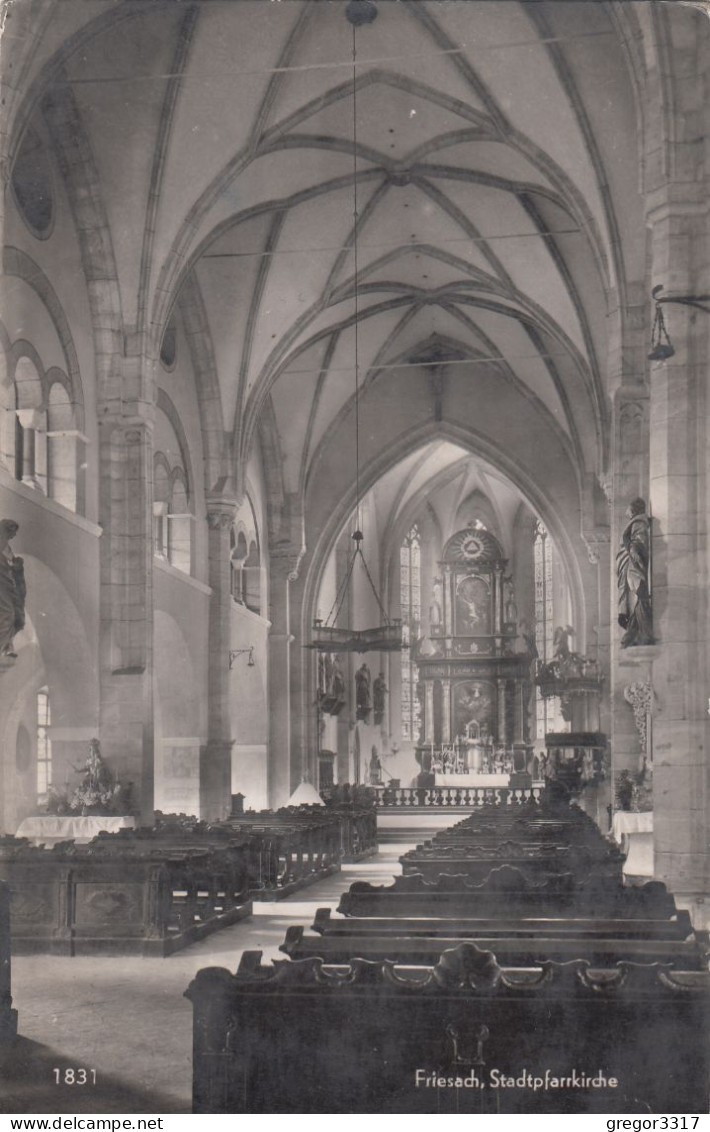 E4343) 2x AK - FRIESACH I. Kärnten - Kirche Stadtpfarrkirche Innen - S/W ALT - Friesach