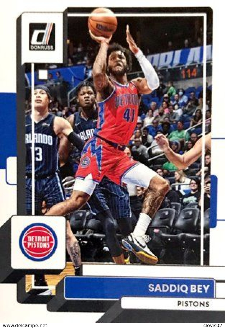 42 Saddiq Bey - Detroit Pistons - Panini NBA Donruss Carte Basketball 2022-2023 - Autres & Non Classés