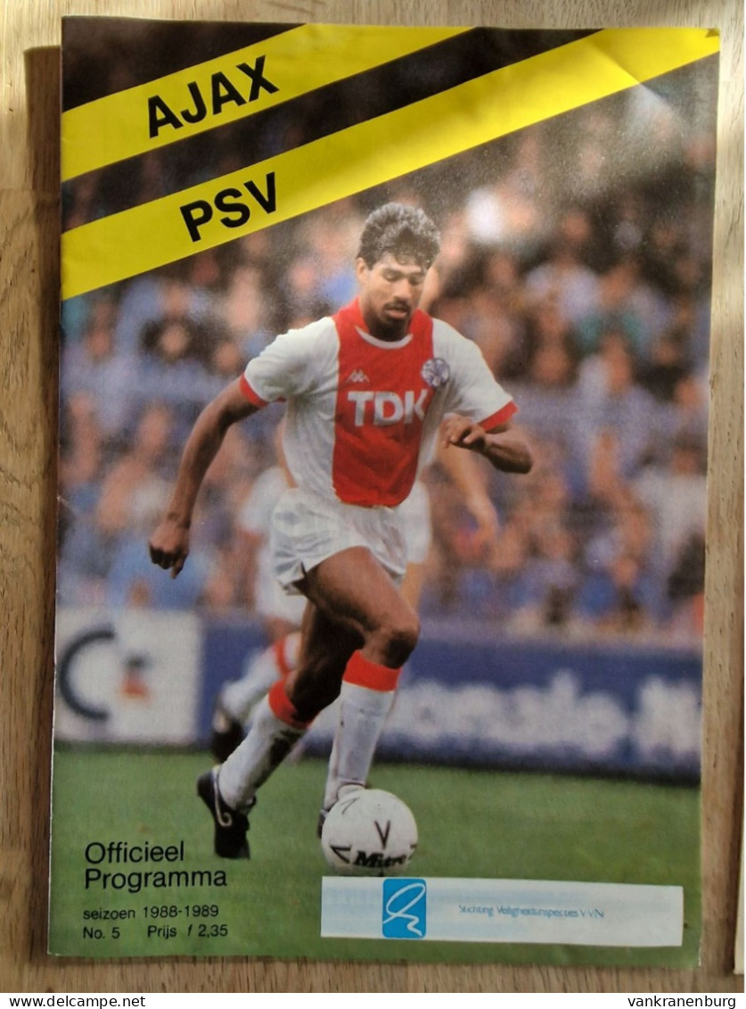 Programme Ajax Amsterdam - PSV Eindhoven - 091088 - KNVB Eredivisie - Football Soccer Fussball Calcio Programm - Libri