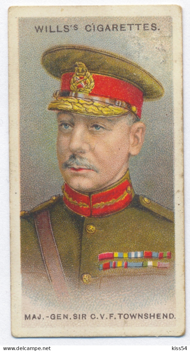 CT 8 - 26 UNITED KINGDOM, Sir Charles Vere Ferrers Townshend, Allied Army Leader - Old Wills's Cigarettes - 68/35 Mm - Wills