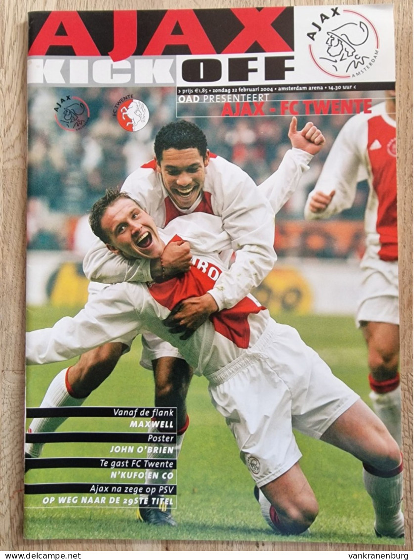 Programme Ajax Amsterdam - FC Twente - 220204 - KNVB Eredivisie - Football Soccer Fussball Calcio Programm - Libri