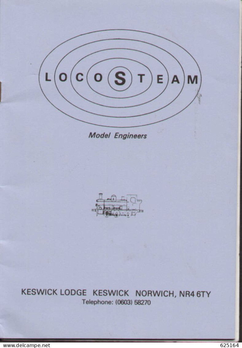 Catalogue LOCOSTEAM 1985 Model Engineers Gauge "1" - Anglais