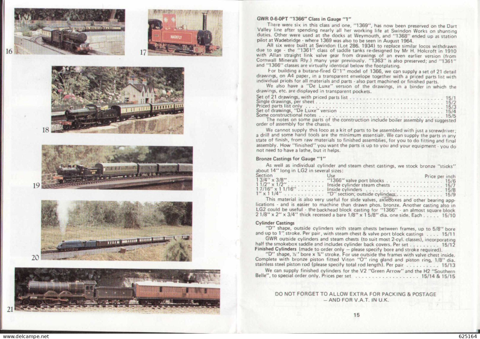 Catalogue LOCOSTEAM 1985 Model Engineers Gauge "1" - Inglese